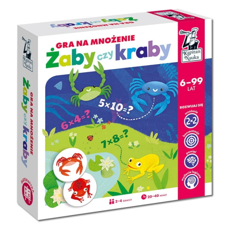 Kapitan Nauka. Żaby czy kraby? Gra matematyczna na mnożenie