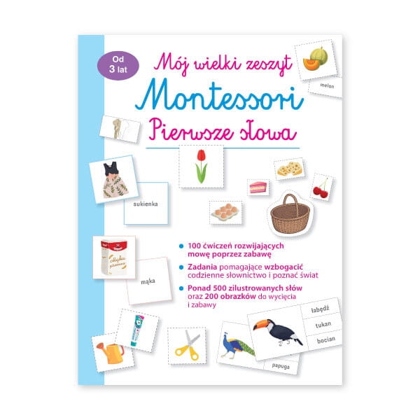 Mój wielki zeszyt Montessori. Pierwsze słowa