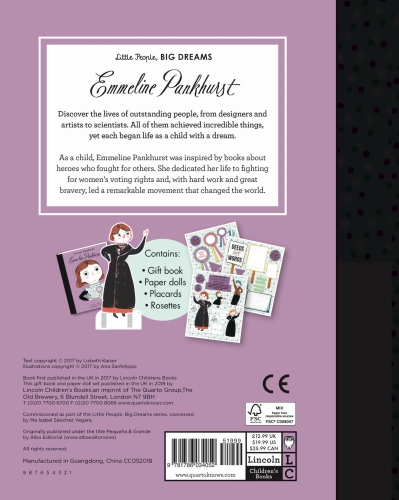 Little People, Big Dreams - Emmeline Pankhurst Paper Doll
