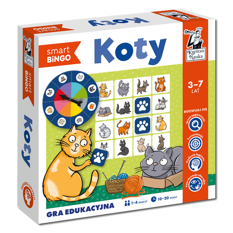 Koty. Smart Bingo. Gra edukacyjna