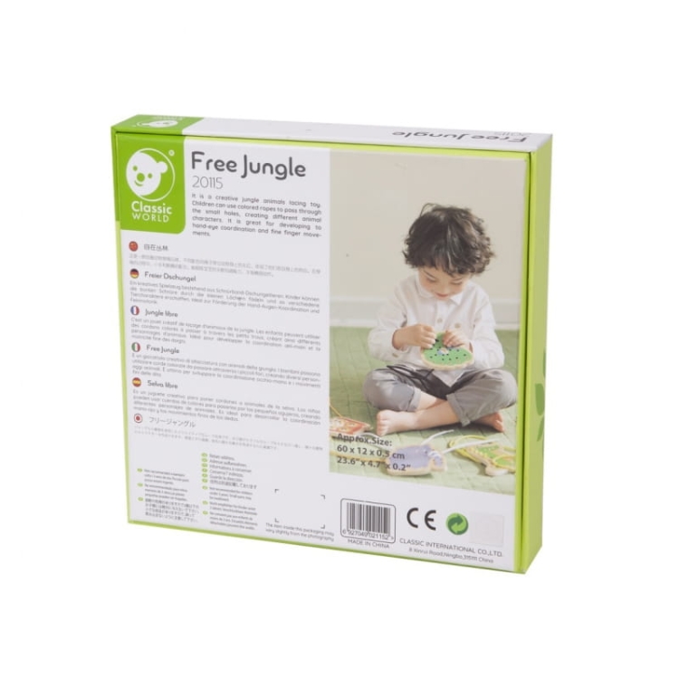 CLASSIC WORLD Drewniana Sznurowanka Przeplatanka Nawlekanka Przewlekanka Zwierzątka 10 el.10.jpg