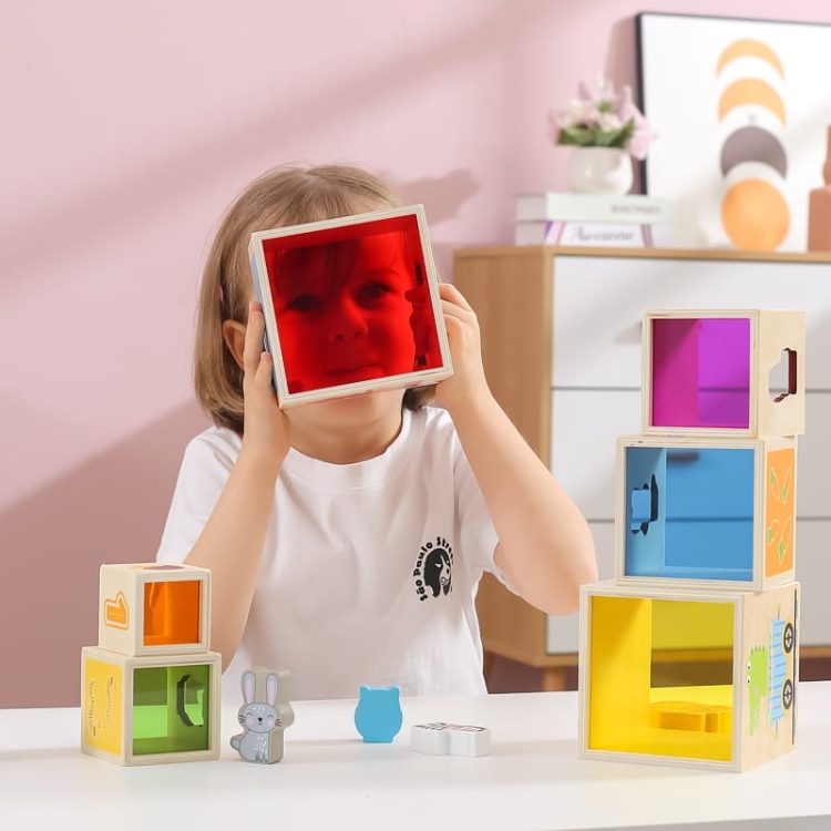 VIGA Drewniana Piramidka Układanka Klocki Sorter Montessori2.jpg