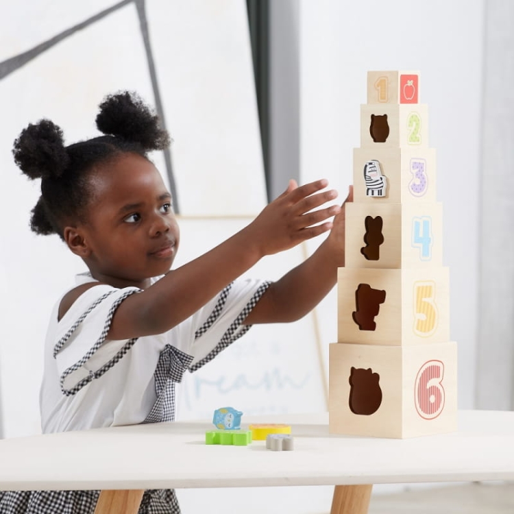 VIGA Drewniana Piramidka Układanka Klocki Sorter Montessori3.jpg