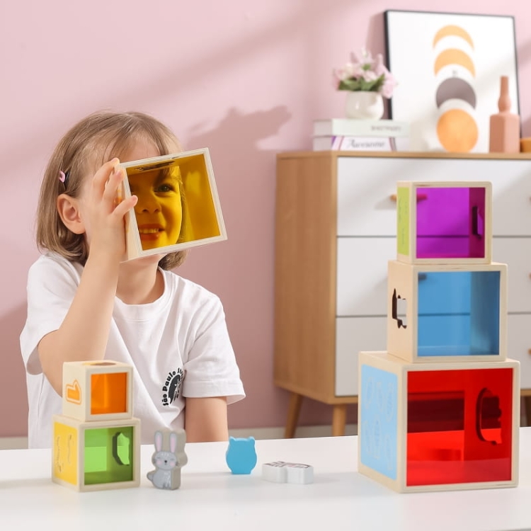 VIGA Drewniana Piramidka Układanka Klocki Sorter Montessori4.jpg