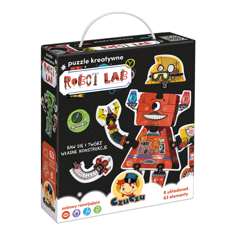 Puzzle kreatywne Robot Lab 3+ CzuCzu - księgarnia Natuli.png