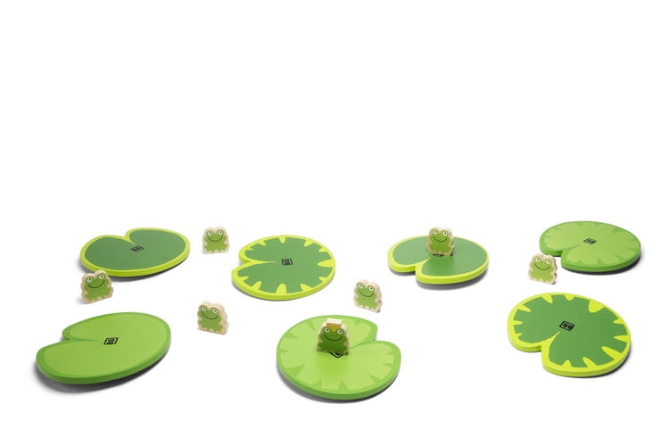 BS Toys, drewniana gra sensoryczna Zbieraj żabki_2 - księgarnia Natuli.jpg