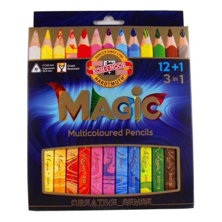 Kredki Magic trio 12+1 kolorów - księgarnia Natuli.jpg.png