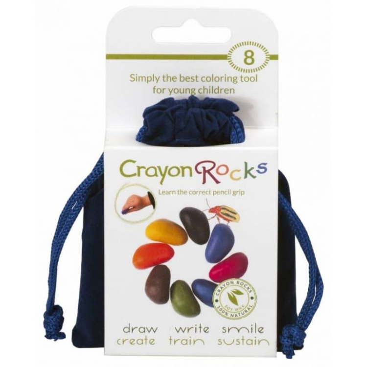 Kredki Crayon Rocks w aksamitnym woreczku - 8 kolorów - księgarnia Natuli.jpg