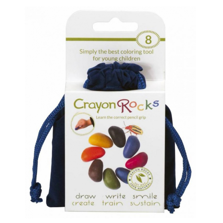 Kredki Crayon Rocks w aksamitnym woreczku - 8 kolorów - księgarnia Natuli.png