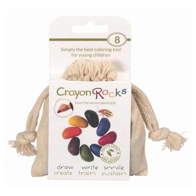 Kredki Crayon Rocks w bawełnianym woreczku - 8 kolorów - księgarnia Natuli.png