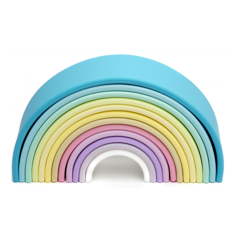 DENA Duża Silikonowa Tęcza Pastel - 12 elementów.png