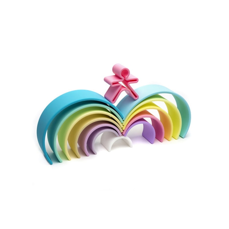 DENA Duża Silikonowa Tęcza Pastel - 12 elementów_20.jpg