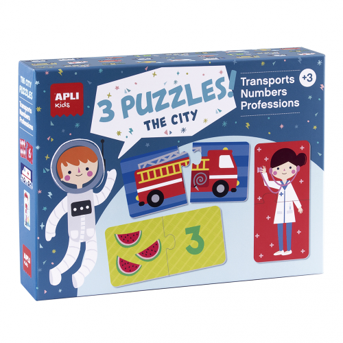 Zestaw puzzli dwuelementowych Apli Kids - Miasto 3+.png