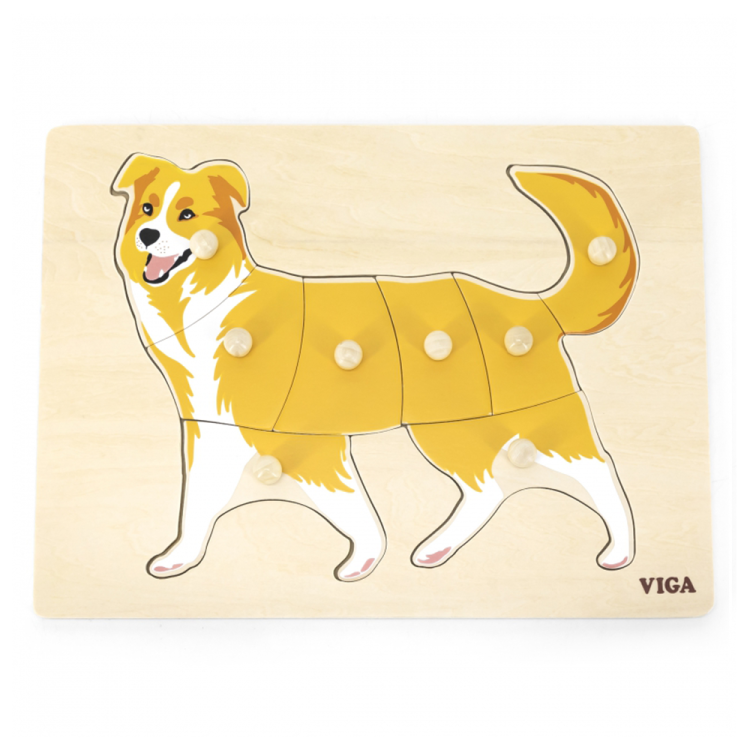 Drewniane Puzzle Montessori Pies z Pinezkami.png