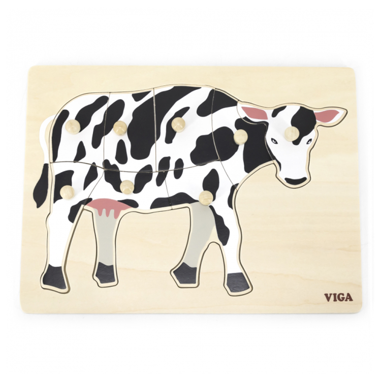 Drewniane Puzzle Montessori Krowa z Pinezkami.png