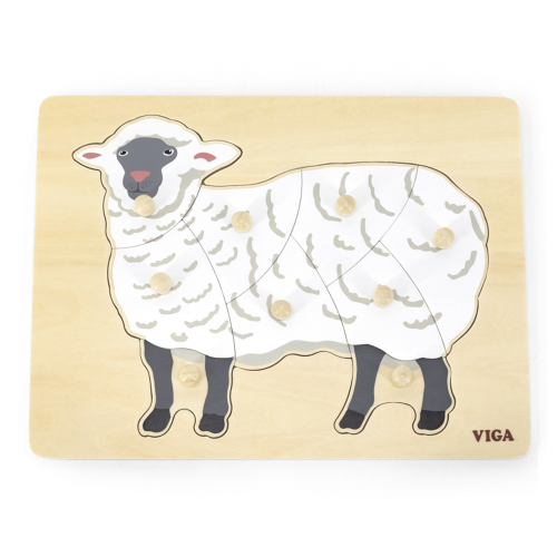 Drewniane Puzzle Montessori Owca z Pinezkami.png