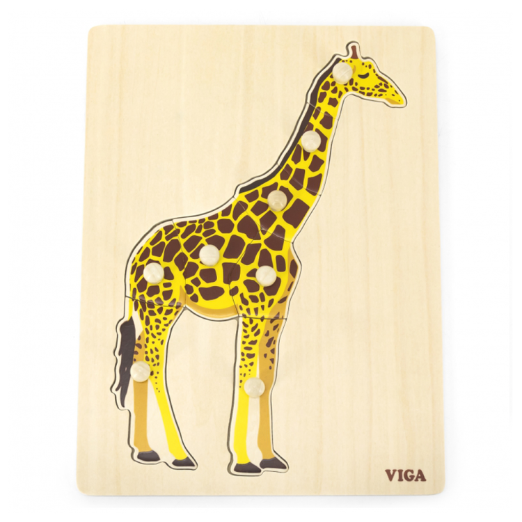 Drewniane Puzzle Montessori Żyrafa z Pinezkami.png