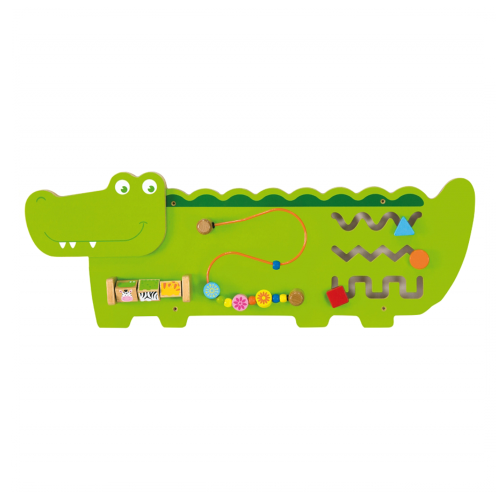 Tablica Edukacyjna Manipulacyjna Sensoryczna Drewniana Viga Toys Krokodyl Certyfikat FSC Montessori.png