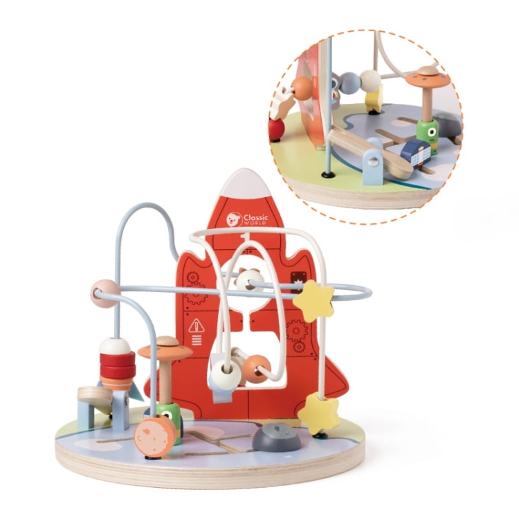 CLASSIC WORLD Edukacyjny Labirynt Przeplatanka Space Orbits Beads 18m+ FSC_6.jpg