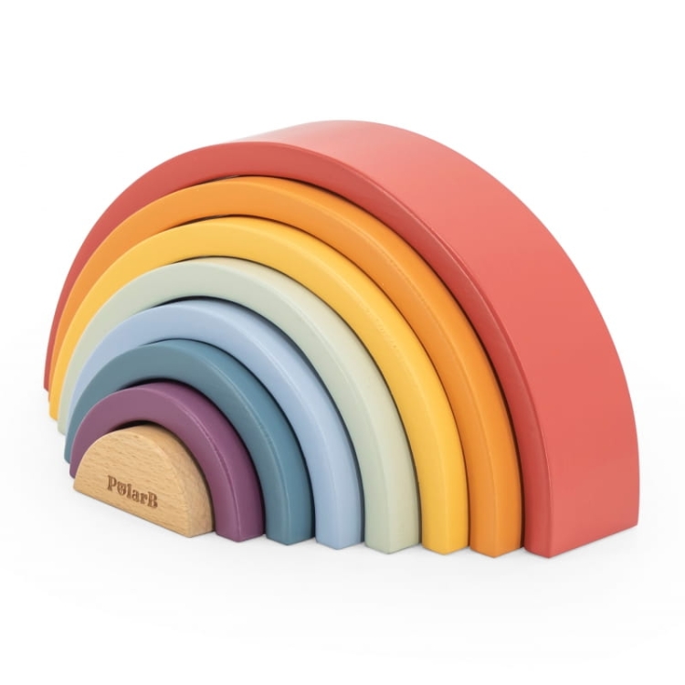 VIGA PolarB Drewniana Tęcza Układanka Klocki Kreatywne Montessori_5.jpg