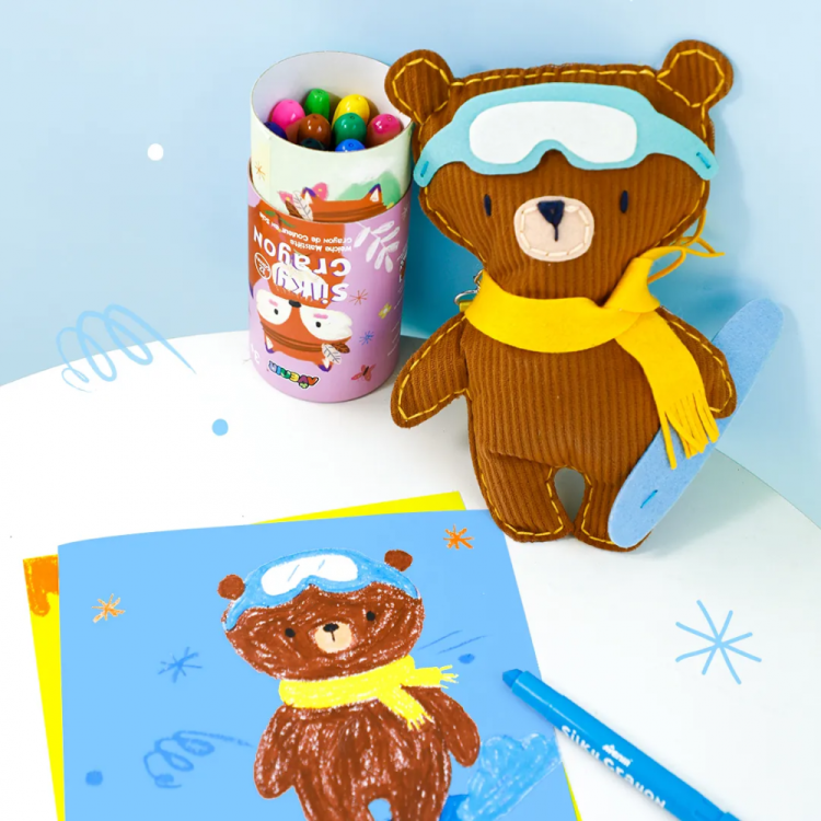 Zestaw do szycia Snowboarding Bear3.jpg