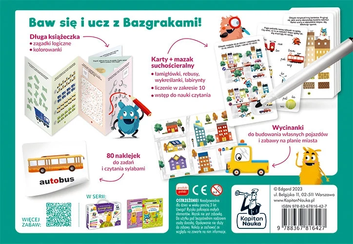 Zabawy edukacyjne. Bazgraki. Super pojazdy2.webp