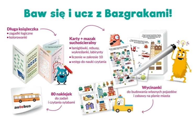 Zabawy edukacyjne. Bazgraki. Super pojazdy3.webp