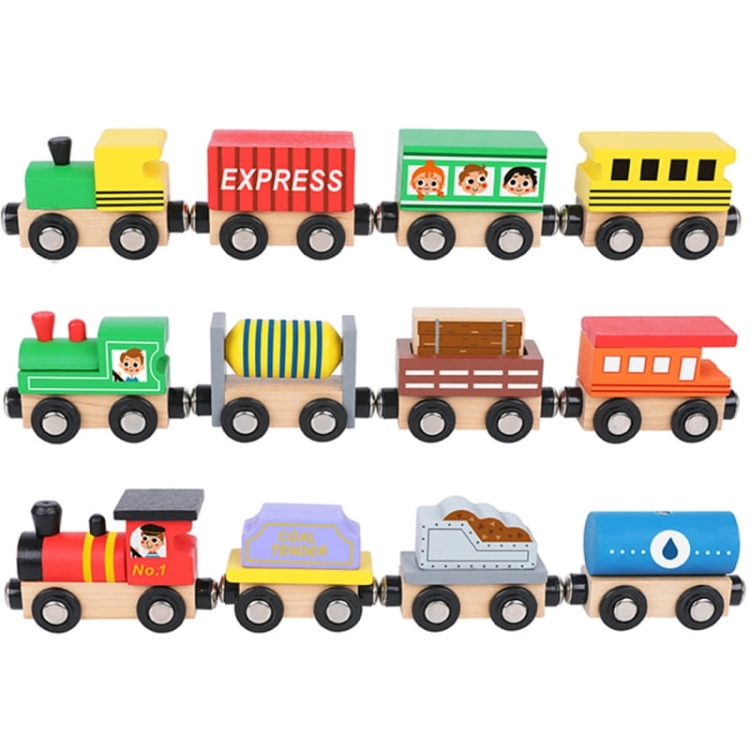Tooky Toy Drewniane Pojazdy Wagoniki na Magnes3.jpg