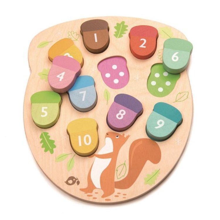 Drewniana zabawka - Wiewiórka i liczenie żołędzi, Tender Leaf Toys.png