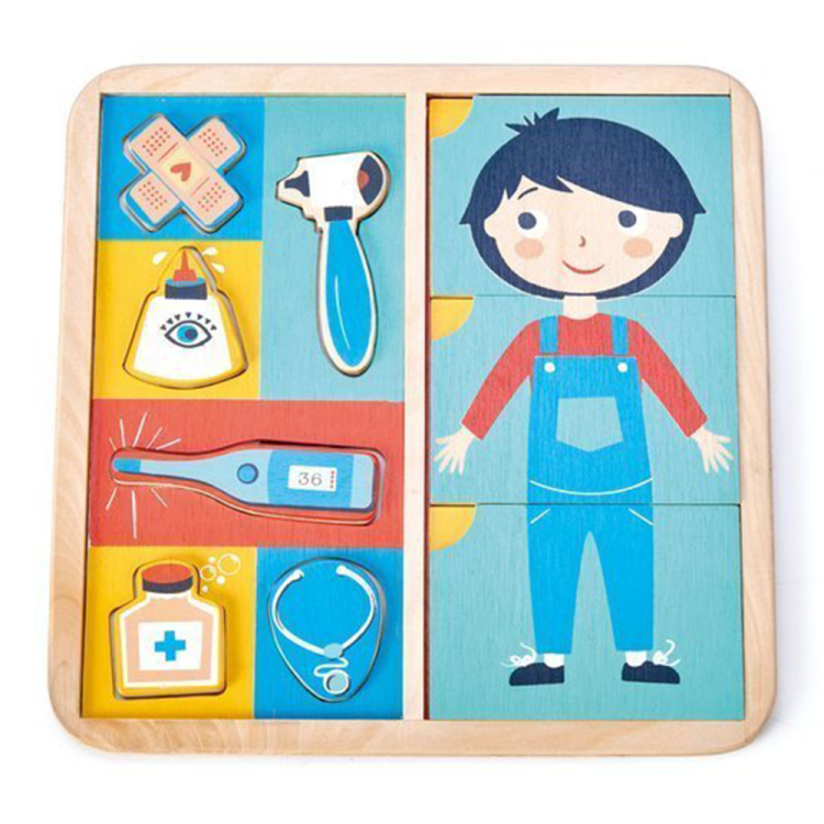 Drewniana układanka edukacyjna - Ciało człowieka, Tender Leaf Toys.png