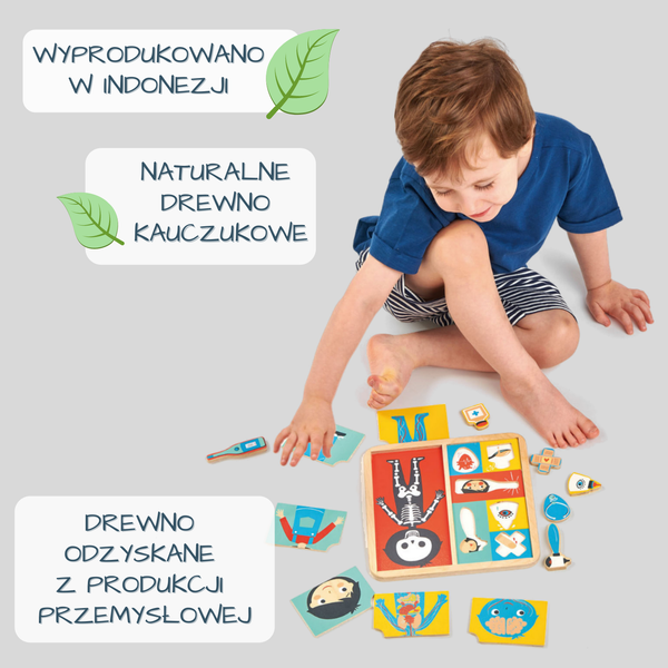 Drewniana układanka edukacyjna - Ciało człowieka, Tender Leaf Toys4.png