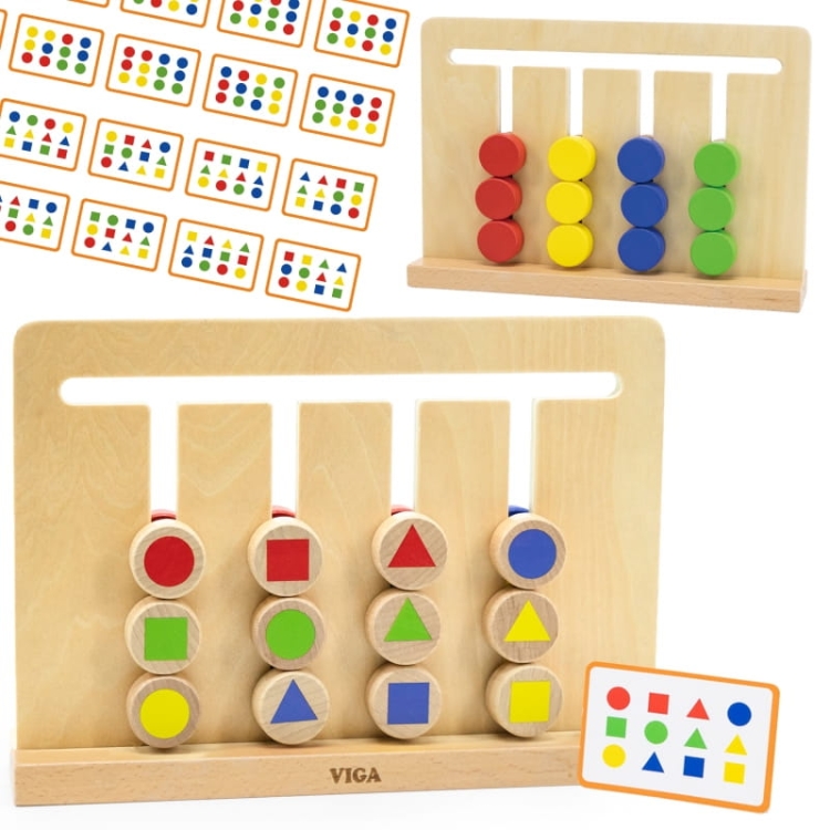 VIGA Gra Logiczna Odwzoruj Kolory i Figury Montessori.jpg
