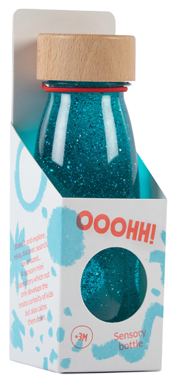 Petit Boum, Butelka sensoryczna FLOAT turkusowa2.png