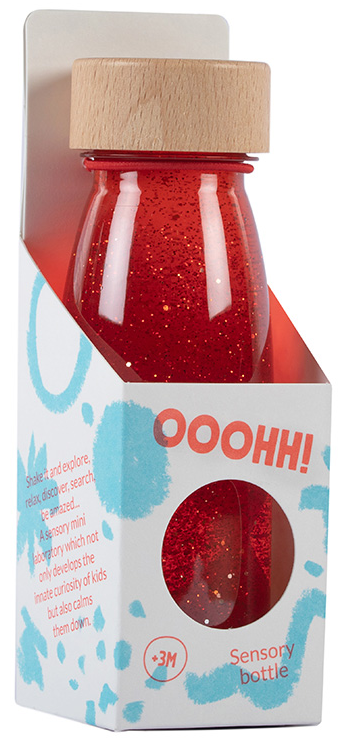 Petit Boum, Butelka sensoryczna FLOAT czerwona2.png