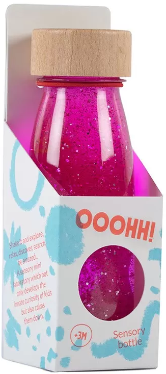 Petit Boum, Butelka sensoryczna FLOAT różowa3.png