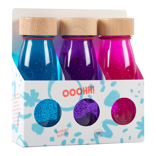 Petit Boum, Zestaw 3 Butelek sensorycznych FLOAT - MAGIA.png