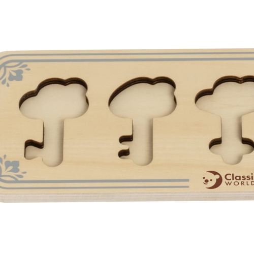 CLASSIC WORLD Drewniana Układanka Montessori Sensoryczna Klucze i Zamki do Dopasowania2.jpg