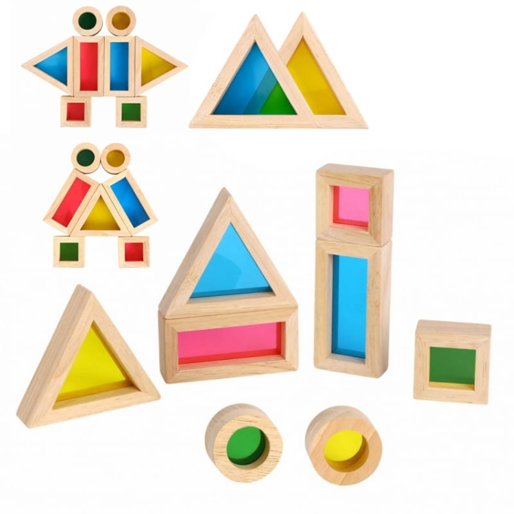 TOOKY TOY Drewniane Kolorowe Klocki Lustra Zestaw 8 el. FSC7.jpg