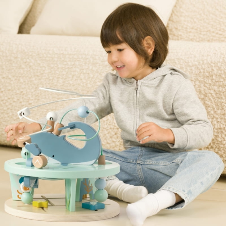 CLASSIC WORLD Drewniany Edukacyjny Labirynt Przeplatanka Życie Morskie 18m+3.jpg