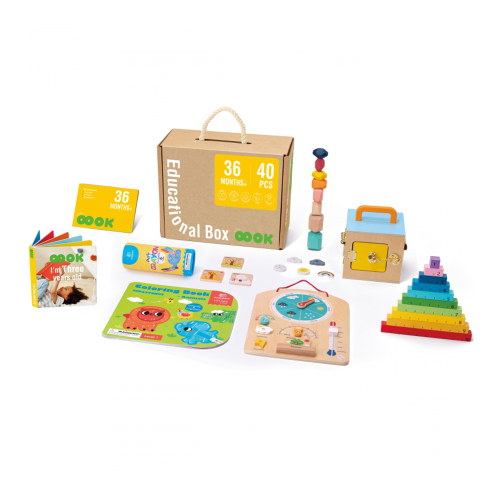 Tooky Toy Edukacyjne Pudełko Montessori Układanka Liczydło Tablica Pogody 6w1 od 3 Lat.png