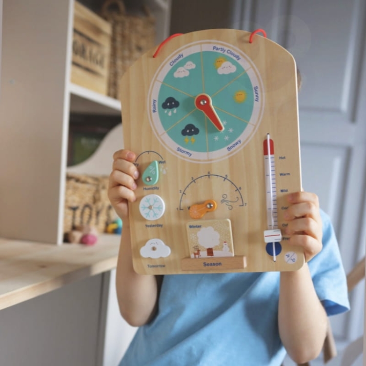 Tooky Toy Edukacyjne Pudełko Montessori Układanka Liczydło Tablica Pogody 6w1 od 3 Lat9.jpg