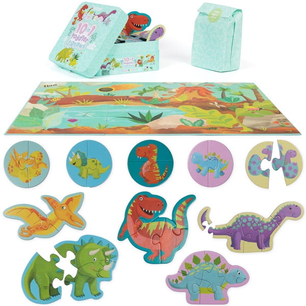 BOPPI, 10 w 1 progresywne pierwsze puzzle Dinozaury 30 elem2.jpg