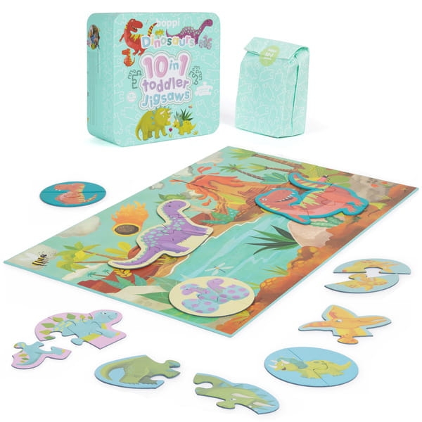BOPPI, 10 w 1 progresywne pierwsze puzzle Dinozaury 30 elem6.jpg