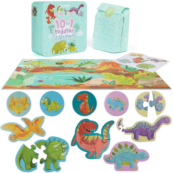 BOPPI, 10 w 1 progresywne pierwsze puzzle Dinozaury 30 elem7.jpg