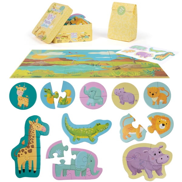 BOPPI, 10 w 1 progresywne pierwsze puzzle Safari 30 elem3.jpg