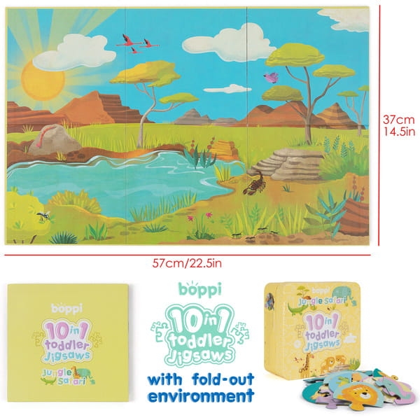 BOPPI, 10 w 1 progresywne pierwsze puzzle Safari 30 elem5.jpg