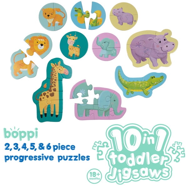 BOPPI, 10 w 1 progresywne pierwsze puzzle Safari 30 elem6.jpg