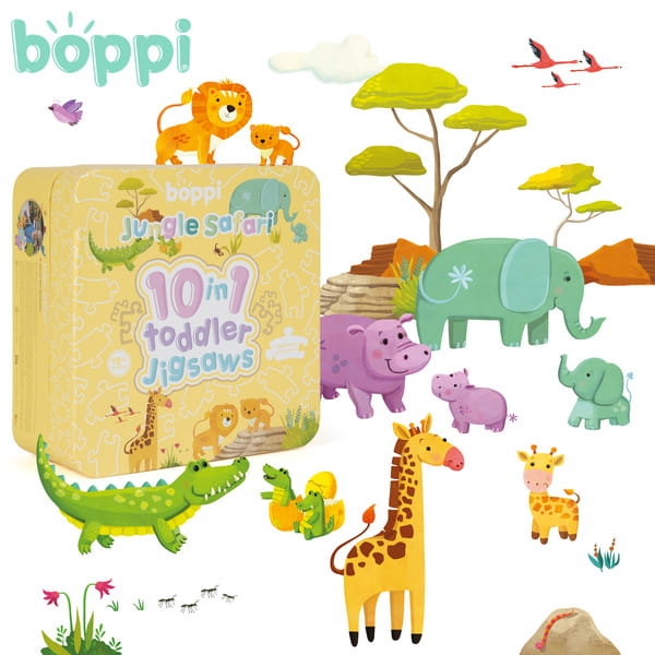 BOPPI, 10 w 1 progresywne pierwsze puzzle Safari 30 elem7.jpg