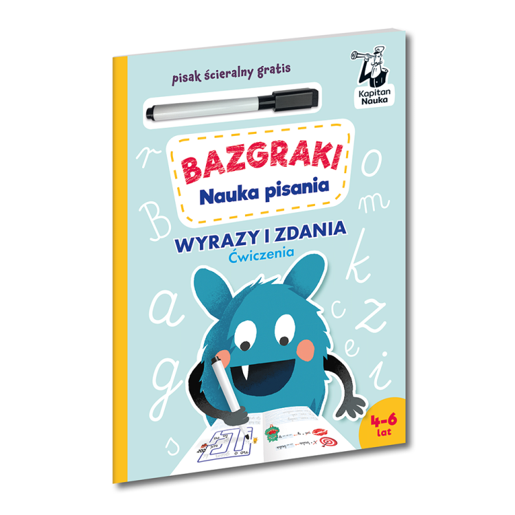 Litery i wyrazy. Ćwiczenia. Nauka pisania. Bazgraki.png