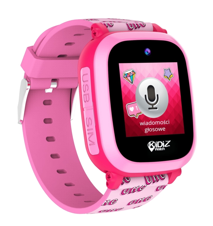 Smartwatch dla dziecka KiDiZ One różowy.png